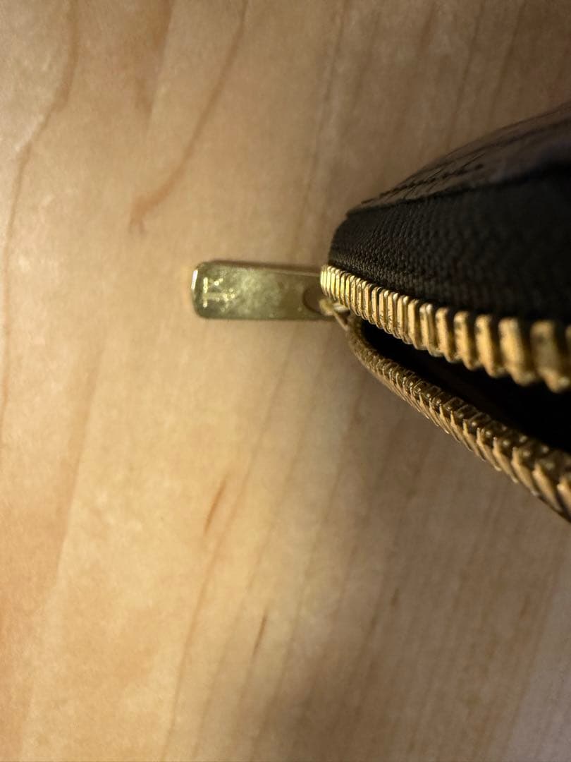 クロコダイル　ポロサス　Lファスナー　財布　leather koo