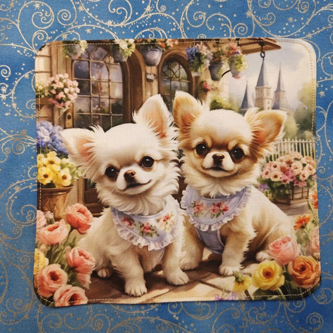 あしべ☆　ハンカチ＆パネル　チワワちゃん柄　17枚+14 枚