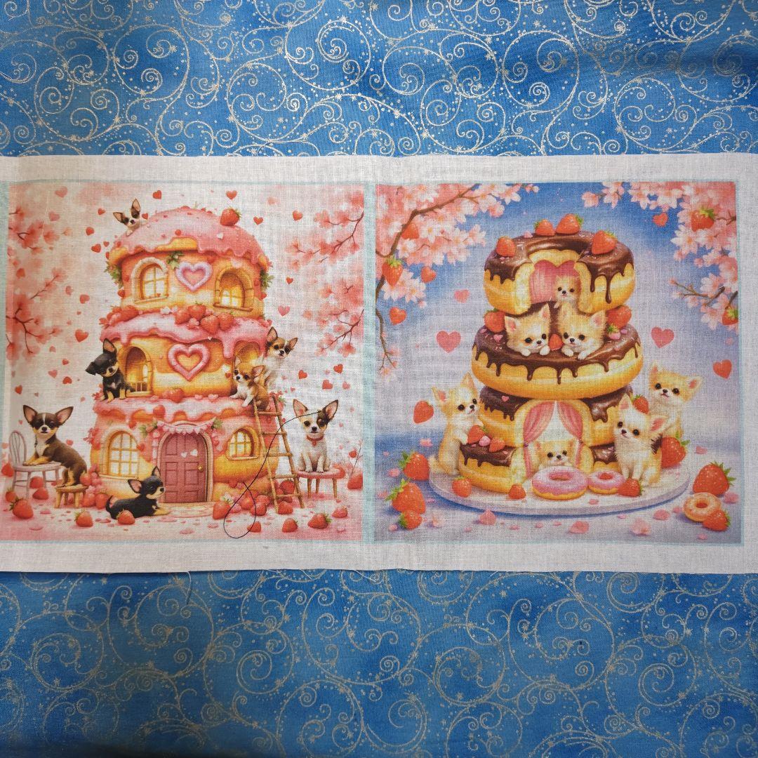 あしべ☆　ハンカチ＆パネル　チワワちゃん柄　17枚+14 枚