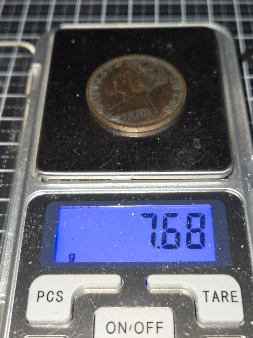 極美品 香港一仙 1セント 銅貨 1901年 ヴィクトリア 女王