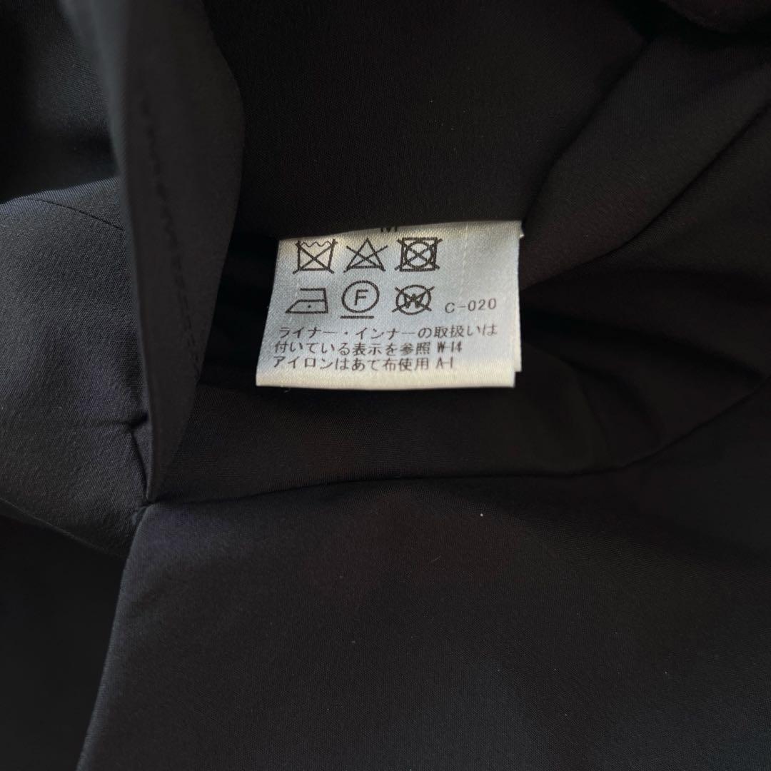 【BLACK lab.】極美品 ステンカラーコート M 黒 止水ジップ 希少