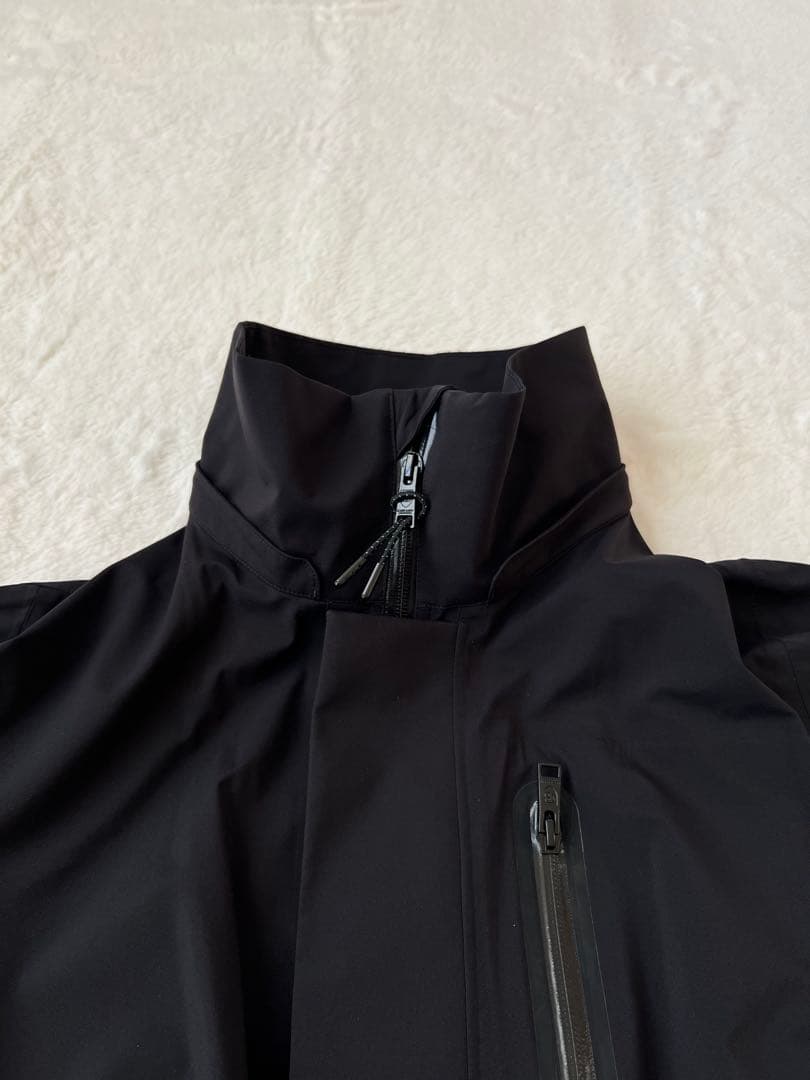 【BLACK lab.】極美品 ステンカラーコート M 黒 止水ジップ 希少