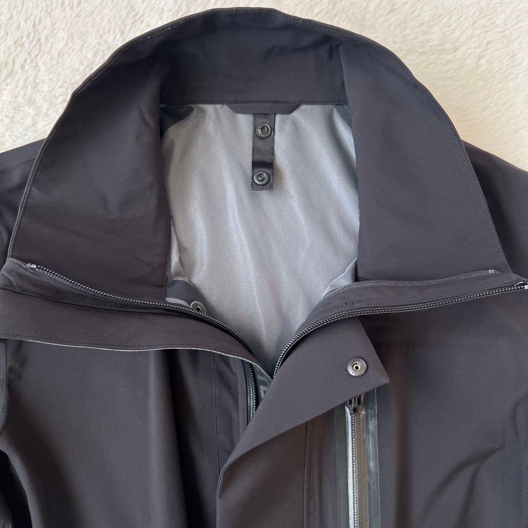 【BLACK lab.】極美品 ステンカラーコート M 黒 止水ジップ 希少
