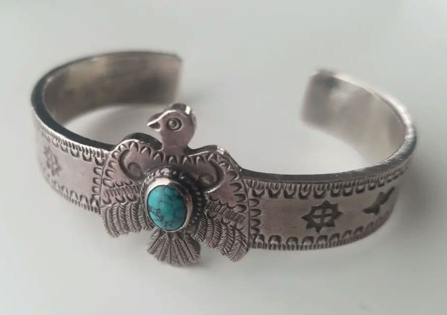 ファーストアローズ・ターコイズ付Thunderbirdバングル