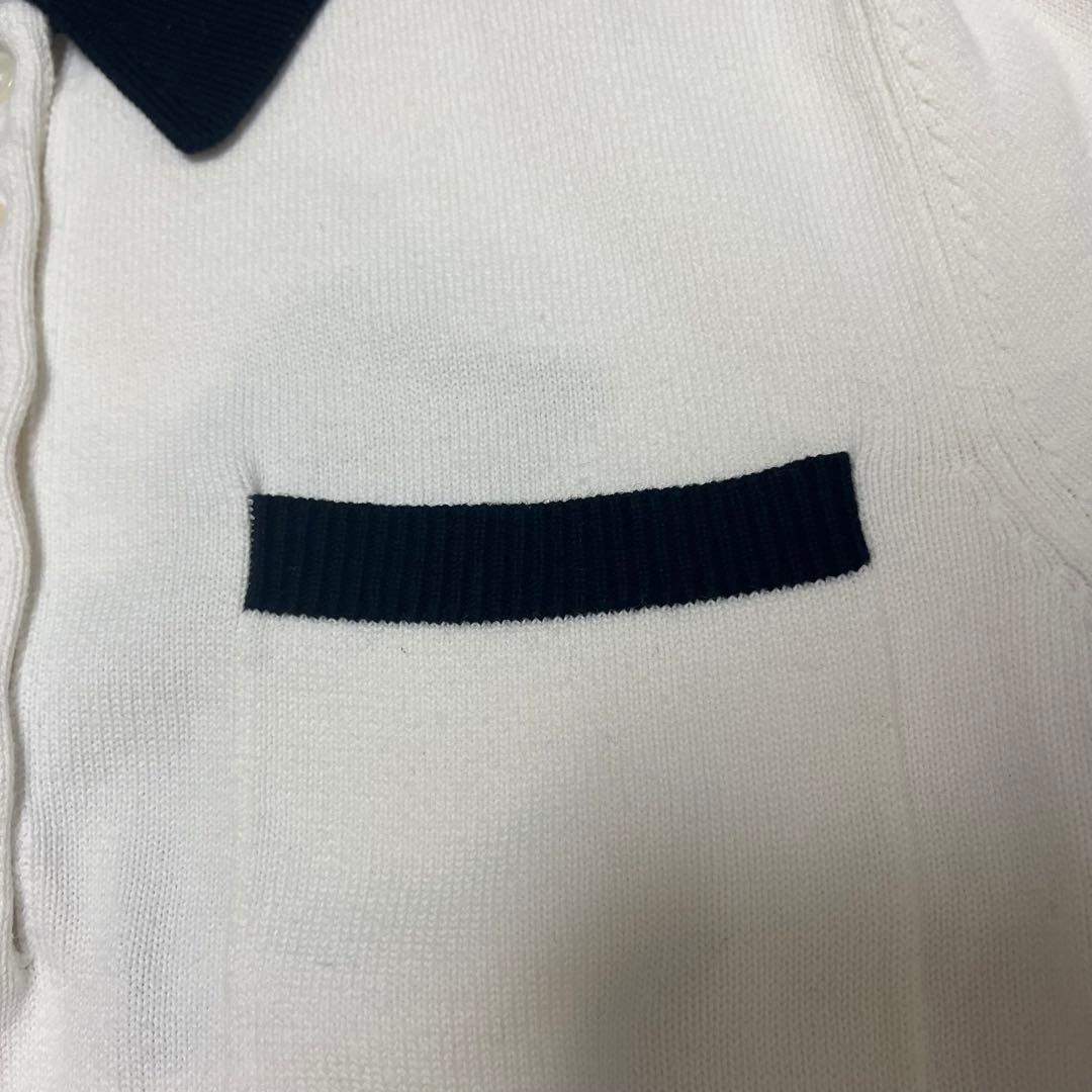 最高級 トムブラウン Thom Browne 4bar ヘクター 半袖ニット 白