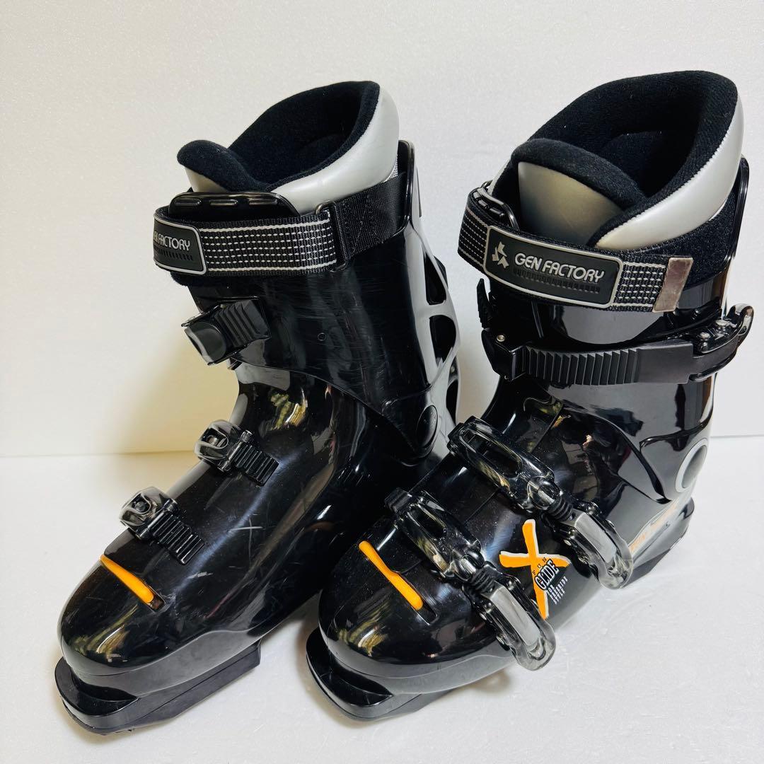 26cm GEN FACTORY 男性用スキーブーツ ブラックサイズ7 初心者