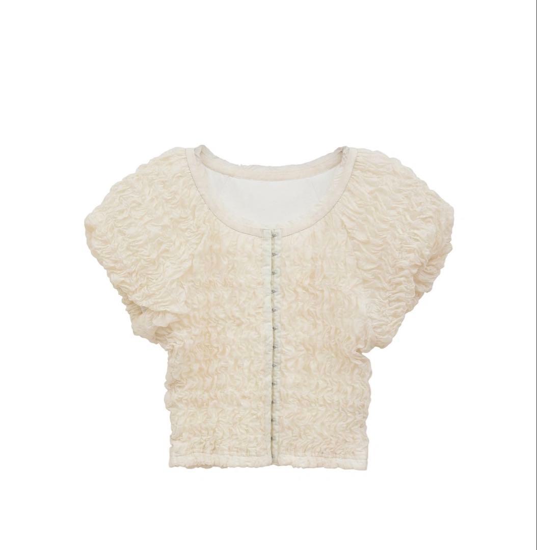 【9/27まで】CLANE SHIRRING PUFF TOPS アイボリー