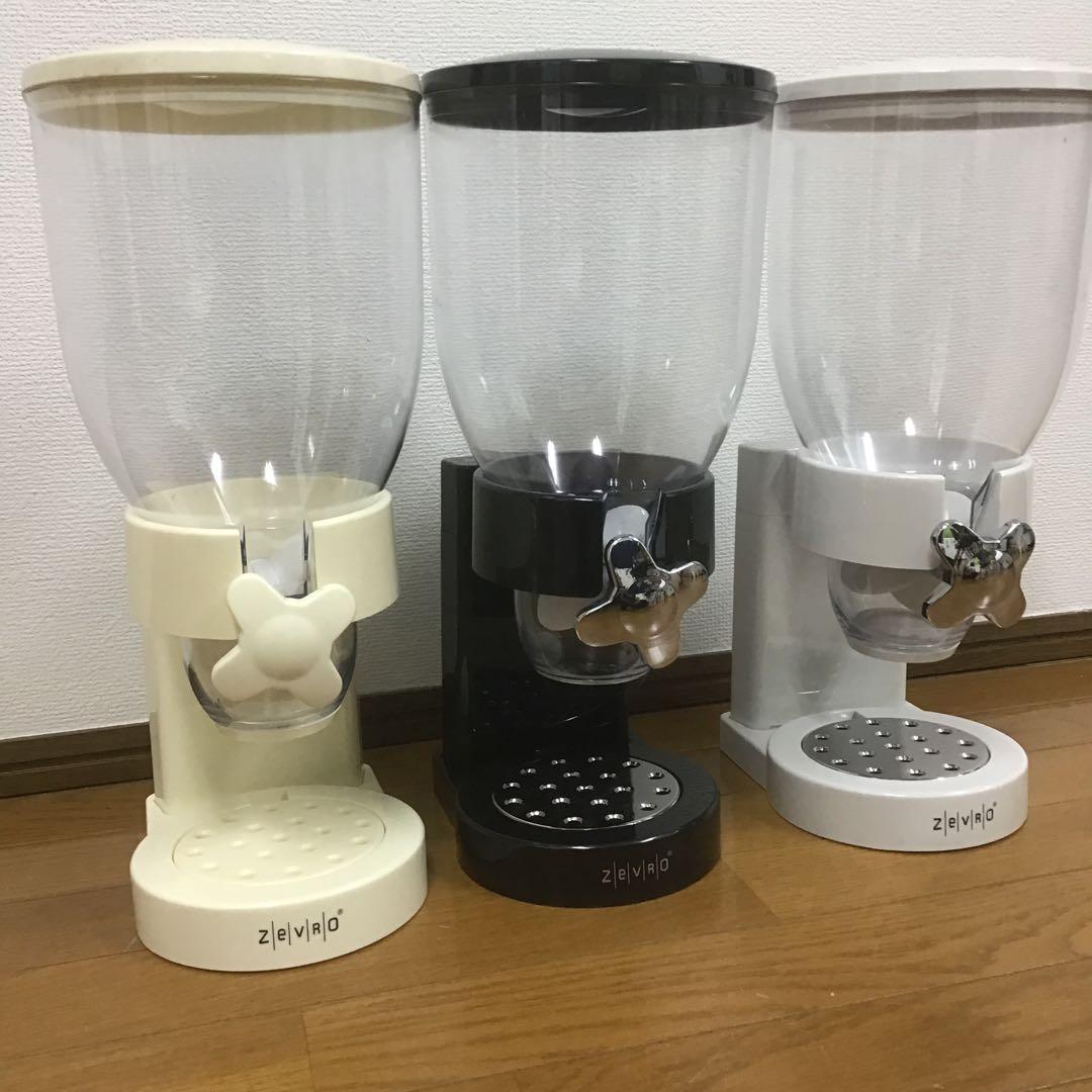 ZevROガチャガチャディスペンサー式食品保存容器 3色セット