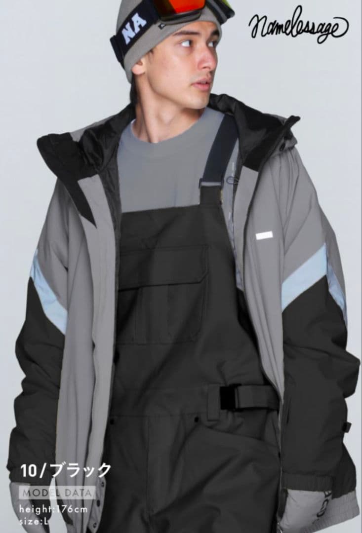 【きれい✨namelessage✨XXL】スノー スノボ ウェア ビブパンツ 黒