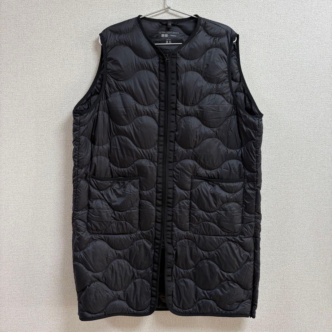 【美品】UNIQLO× Theoryウルトラライトダウンロングベスト L