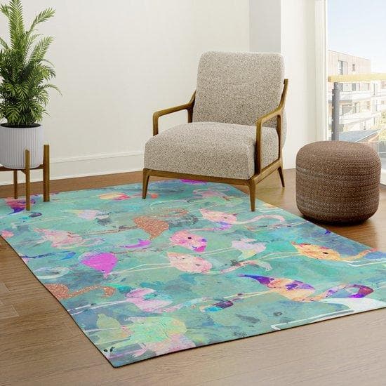 ラグマット カーペット リビングマット 約147cm × 約89cm Ⓣ