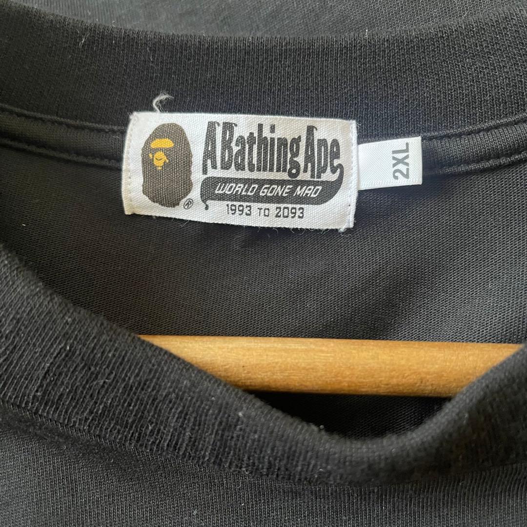 A BATHING APE ロングTシャツロンT 長袖　2XL 刺繍　ワッペン