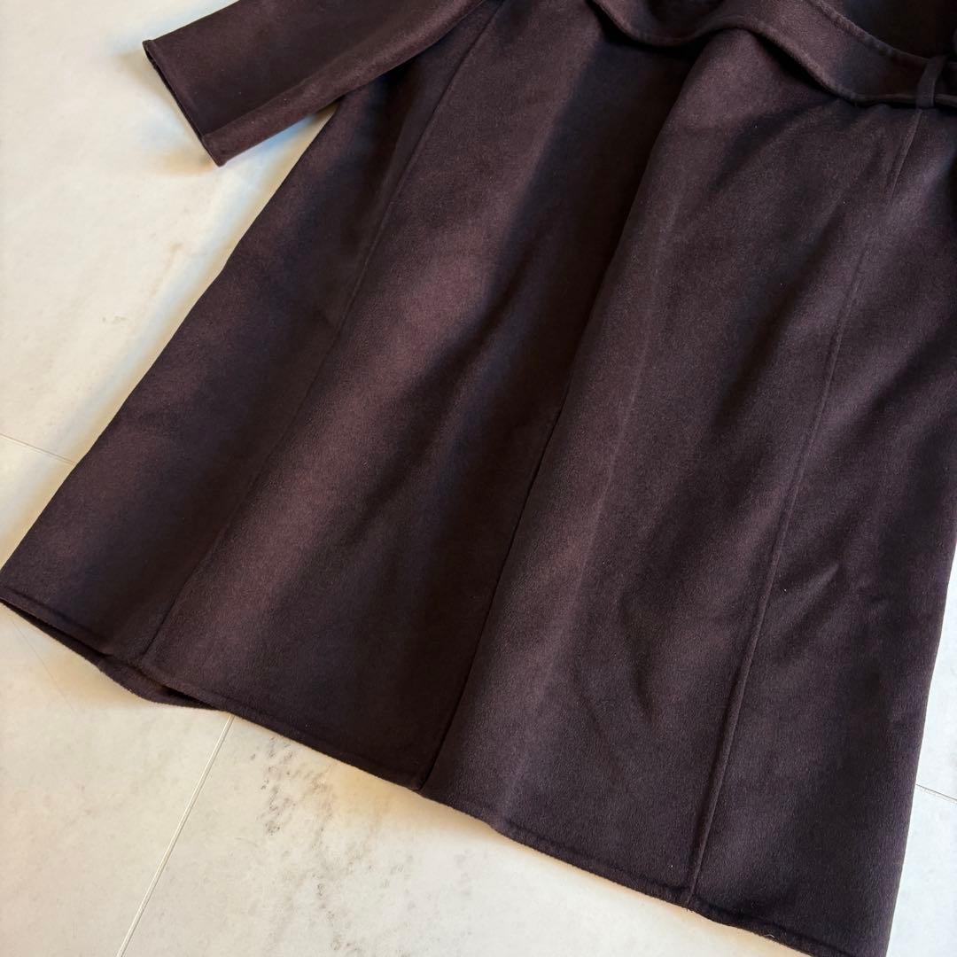 【美品】カシミヤブレンドラップロングコート +J ジルサンダー　ブラウン