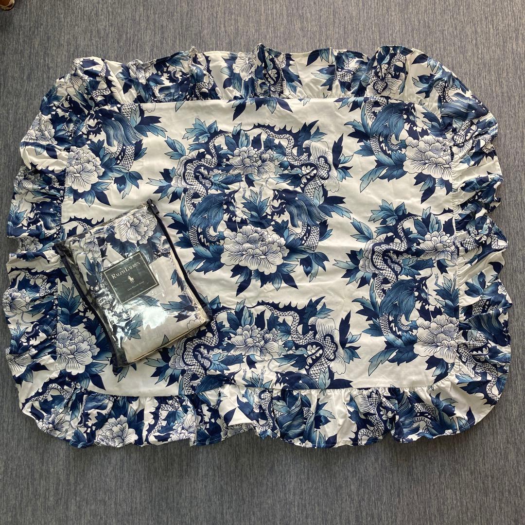 【未使用品】Ralph Lauren 花柄フリル枕カバー２枚セット