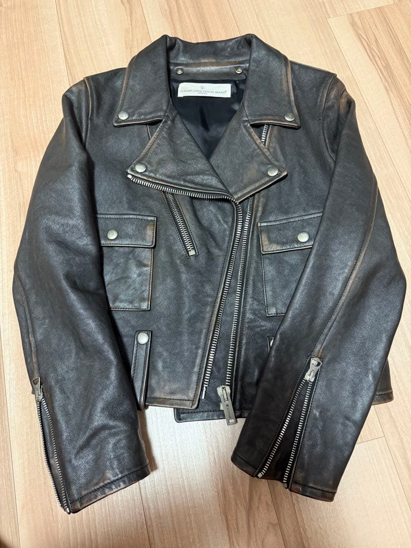 ゴールデングース　レザーライダースジャケット