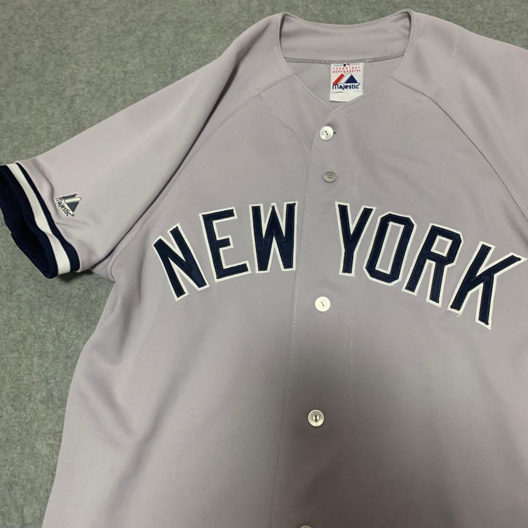 美品 90s Majestic YANKEES ヤンキース ベースボールシャツ