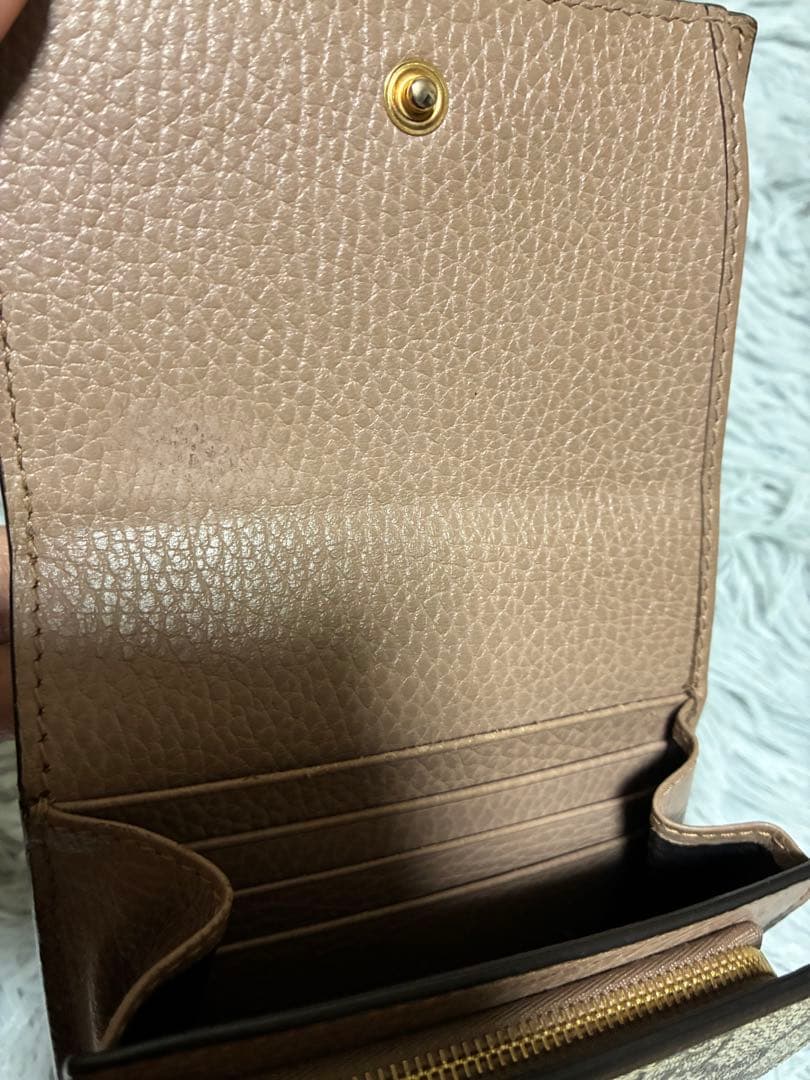 GUCCI ダブルG バイカラー　ミディアムウォレット