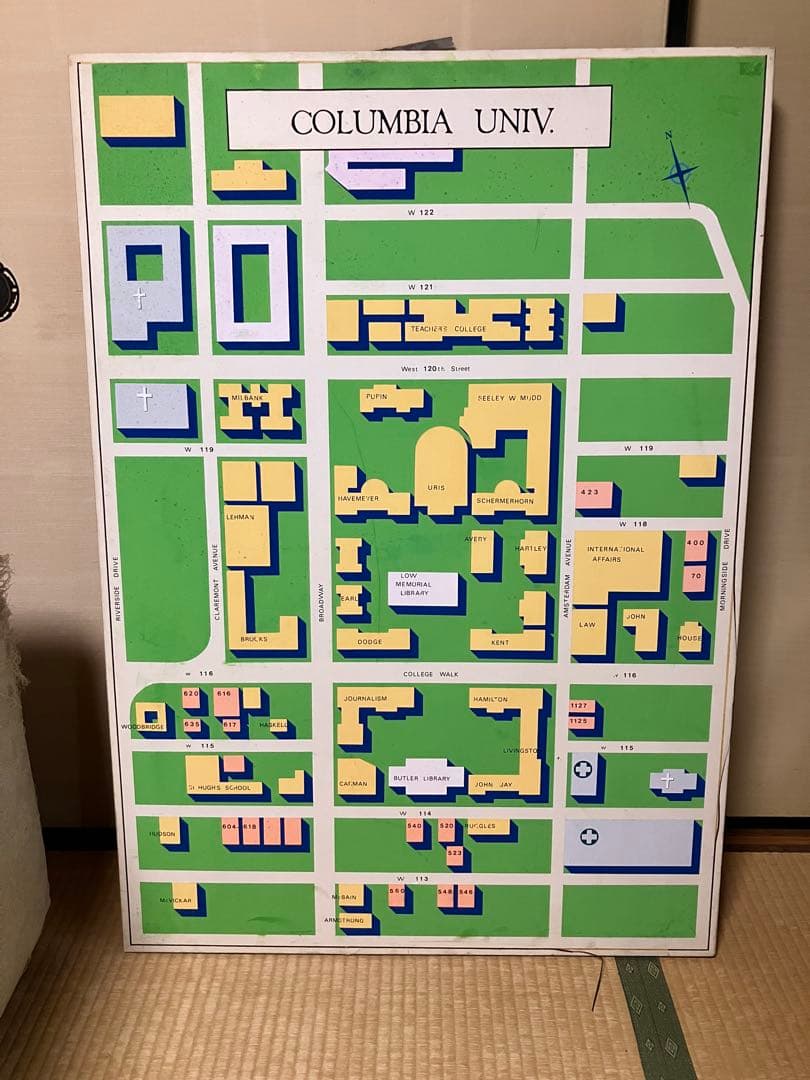 コロンビア大学 マップ　ヴィンテージ雑貨 Columbia Univ