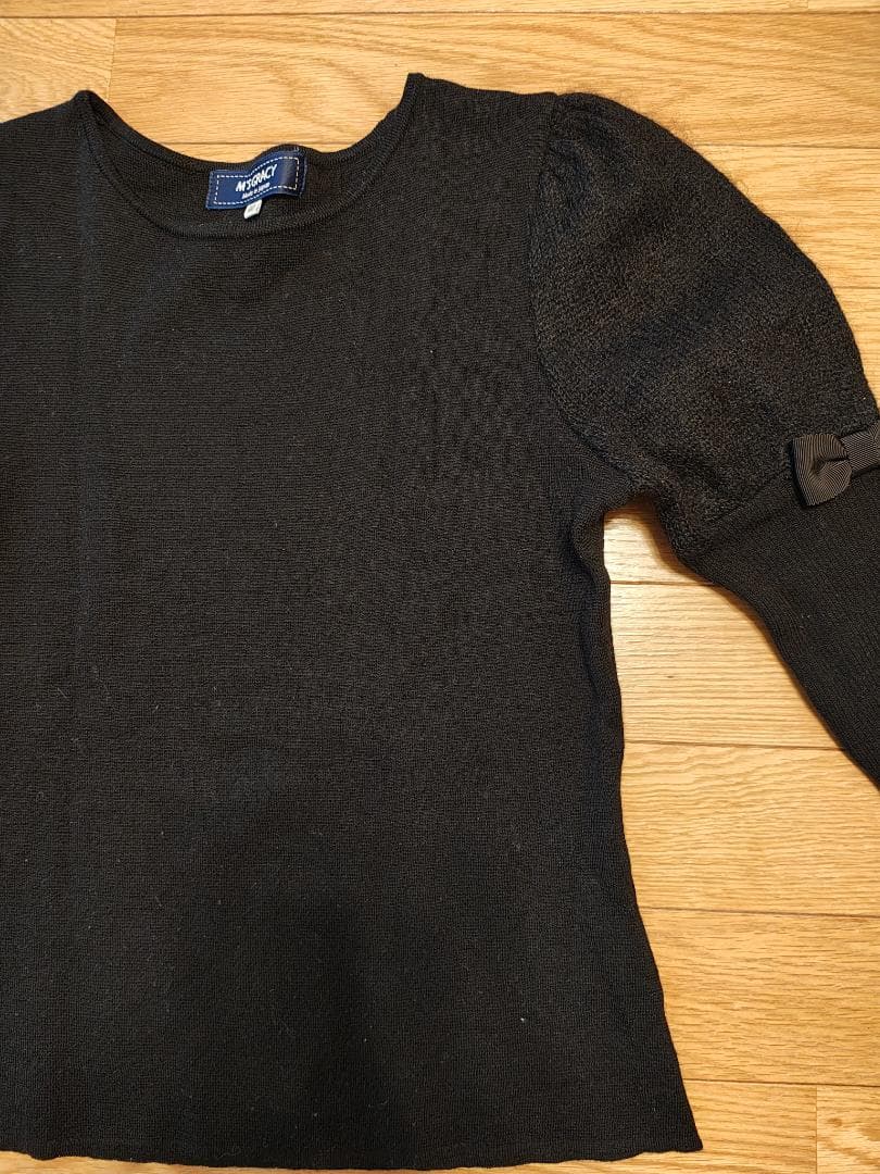 エムズグレイシー　黒パフスリーブニット　試着のみ40