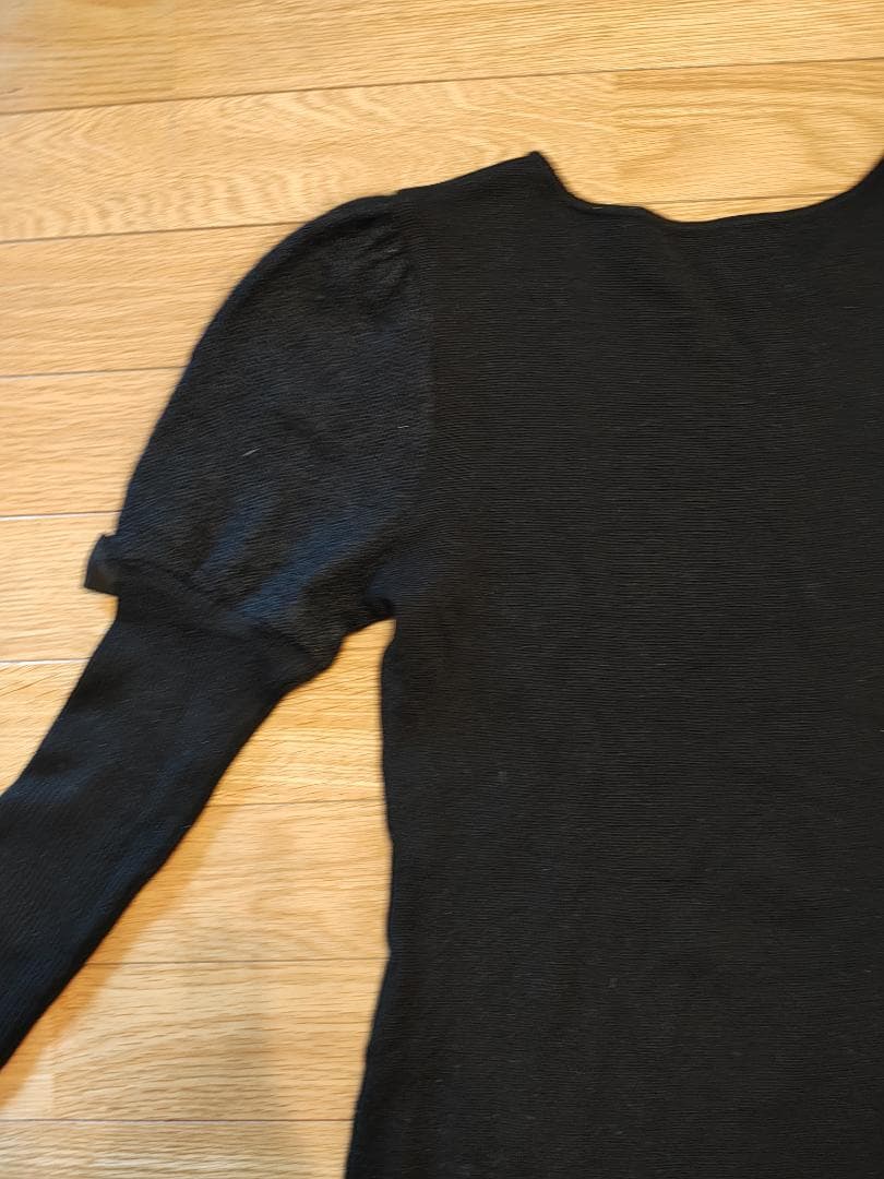 エムズグレイシー　黒パフスリーブニット　試着のみ40