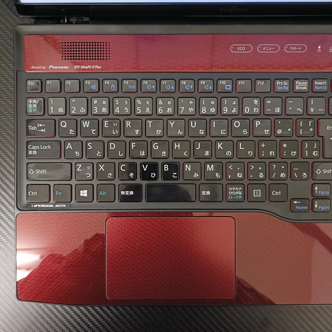 ノートPC Core i7 Windows11 SSD メモリ8GB 富士通 赤