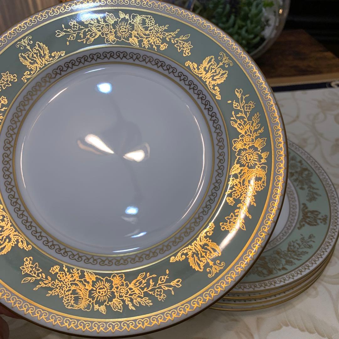 未使用ウェッジウッド コロンビア　セージグリーン 15.5cmケーキプレート