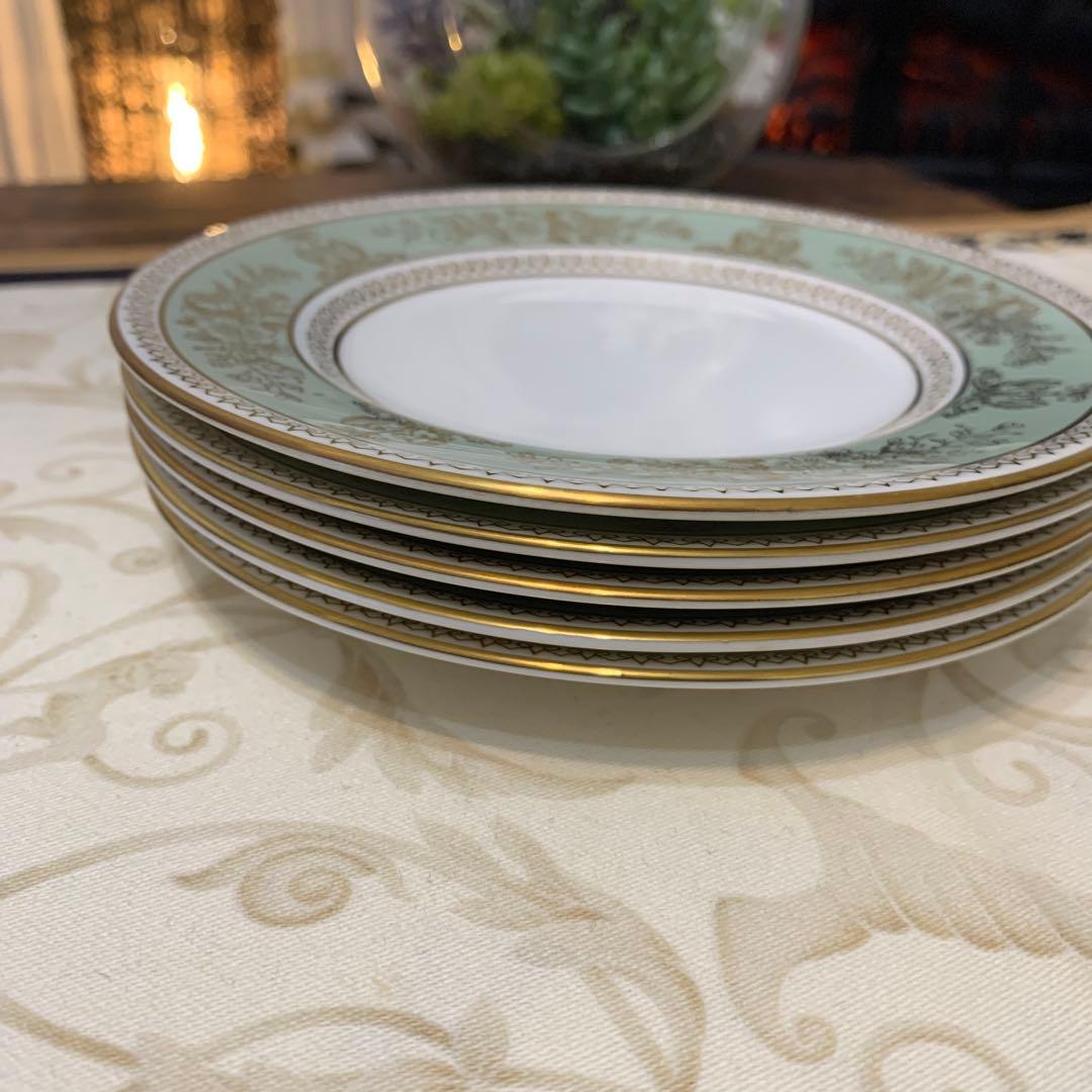 未使用ウェッジウッド コロンビア　セージグリーン 15.5cmケーキプレート