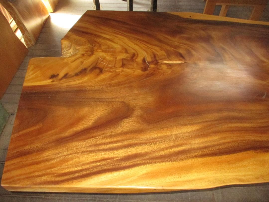 J-0024■　モンキーポッド　テーブル　ローテーブル　ダイニング　座卓　一枚板