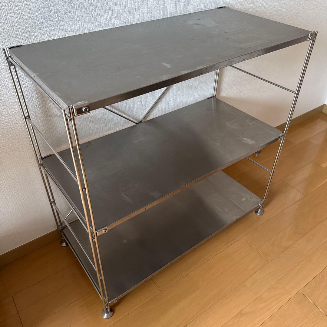 Akiさん　無印良品　ステンレスユニットシェルフ　ステンレス棚セット　ワイド小