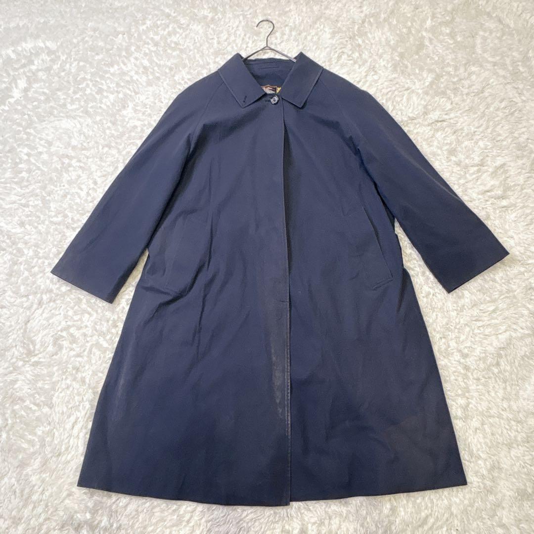 Burberry バーバリー ロングコート ネイビー 比翼ボタン 15ABR