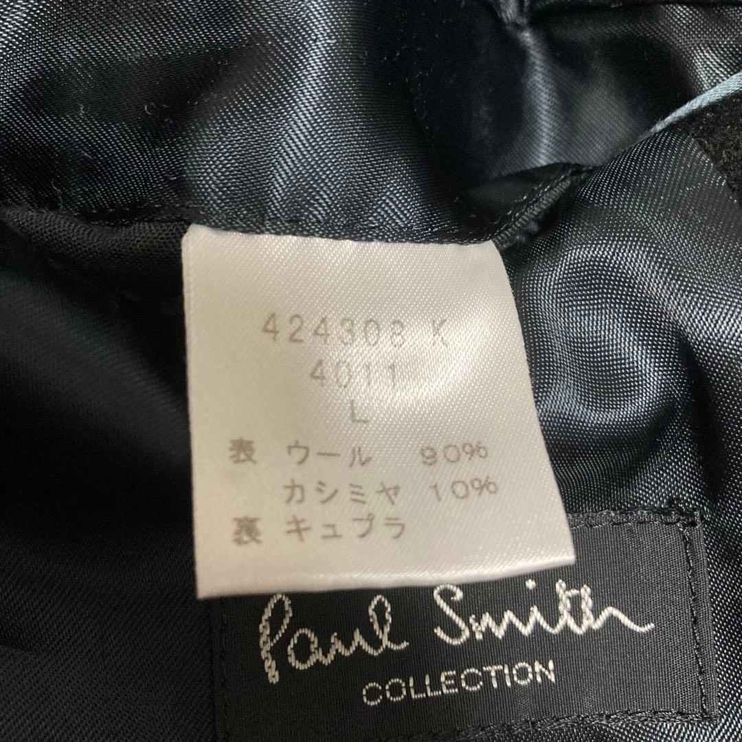 【カシミア混】Paul Smith ステンカラーコート ロングコート　黒