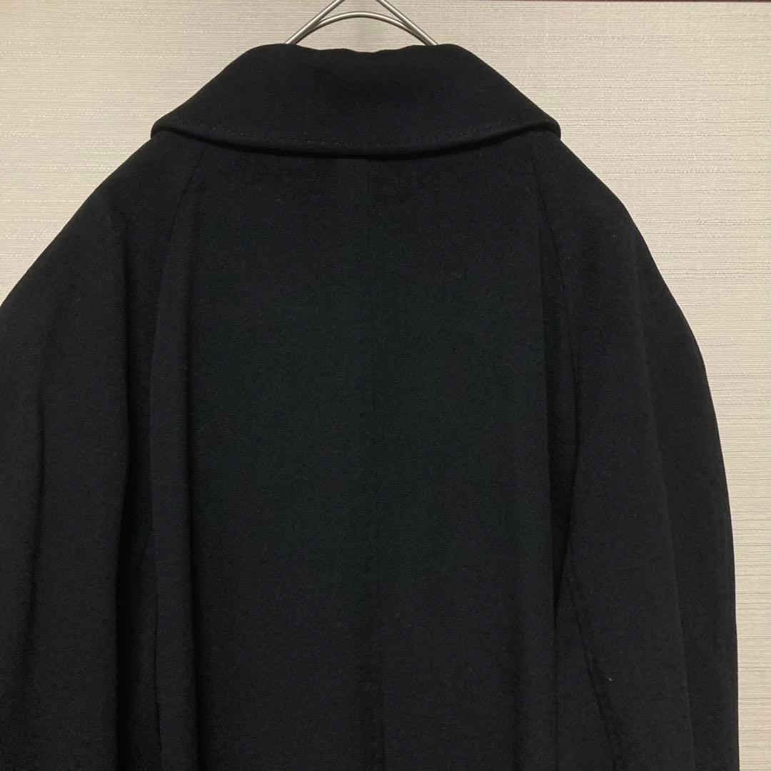 【カシミア混】Paul Smith ステンカラーコート ロングコート　黒