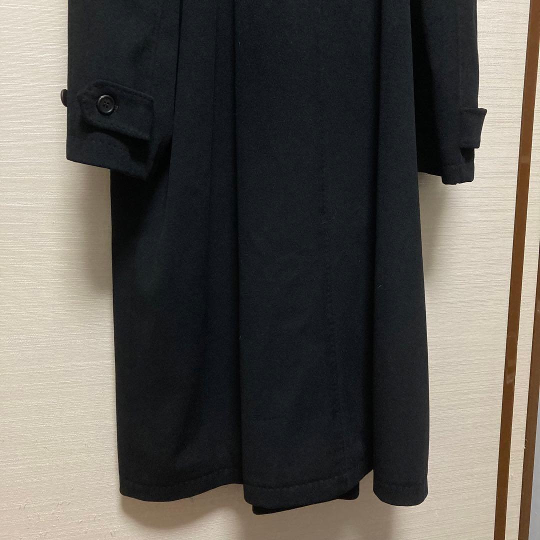 【カシミア混】Paul Smith ステンカラーコート ロングコート　黒