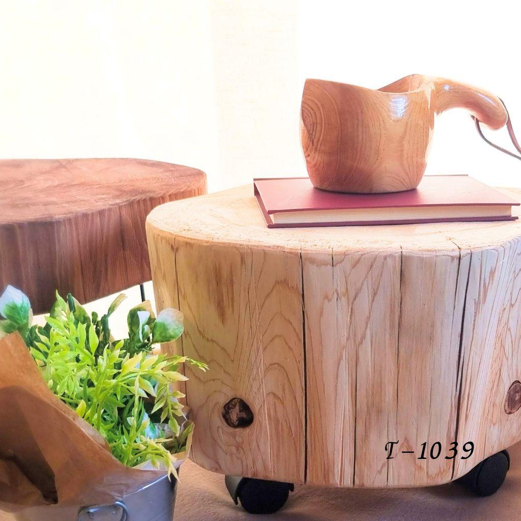 天然アロマ 東濃ひのきのテーブル キャスター付き サイズ大 無垢無塗装