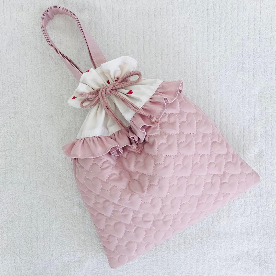 【3mama】ハート刺繍×フリル×ハートキルティング