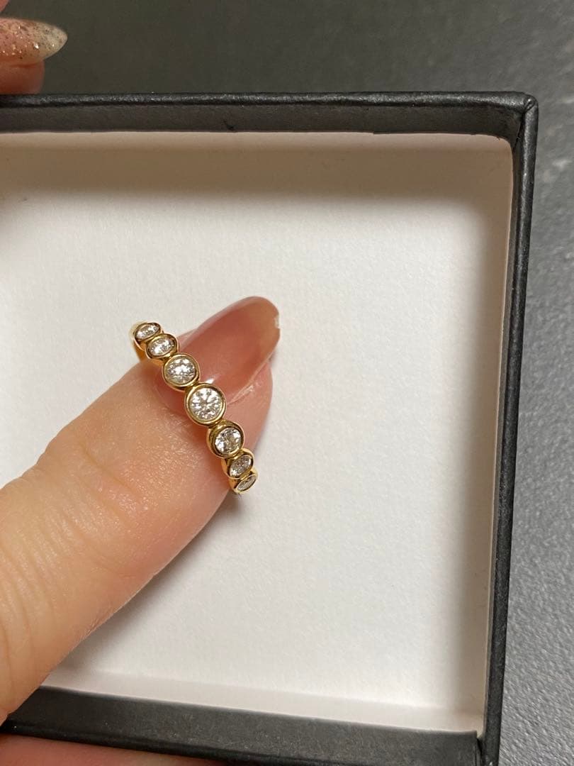 ハーフエタニティリング K18 ダイヤモンド 0.3ct Bague03