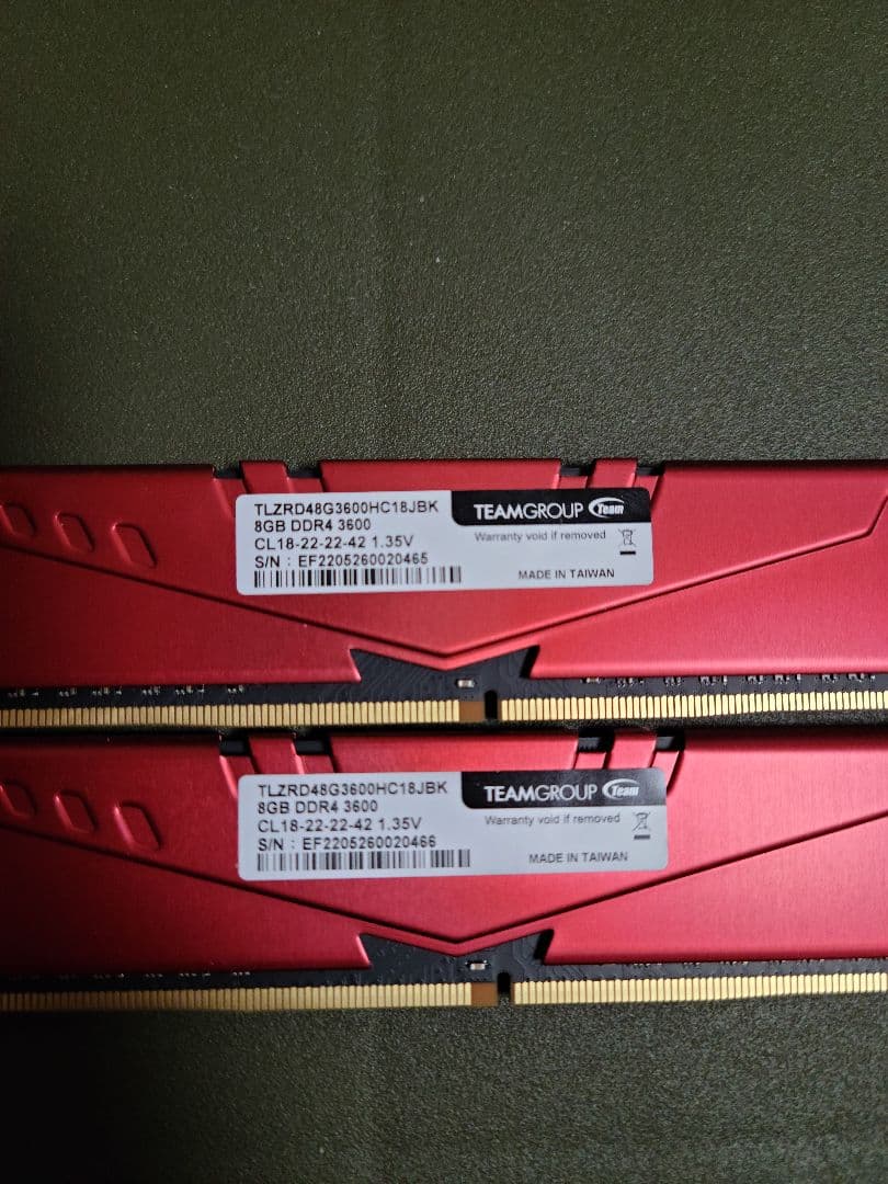 d*2様 T-FORCE VulcanZ DDR4 3600MHz 8GB()2