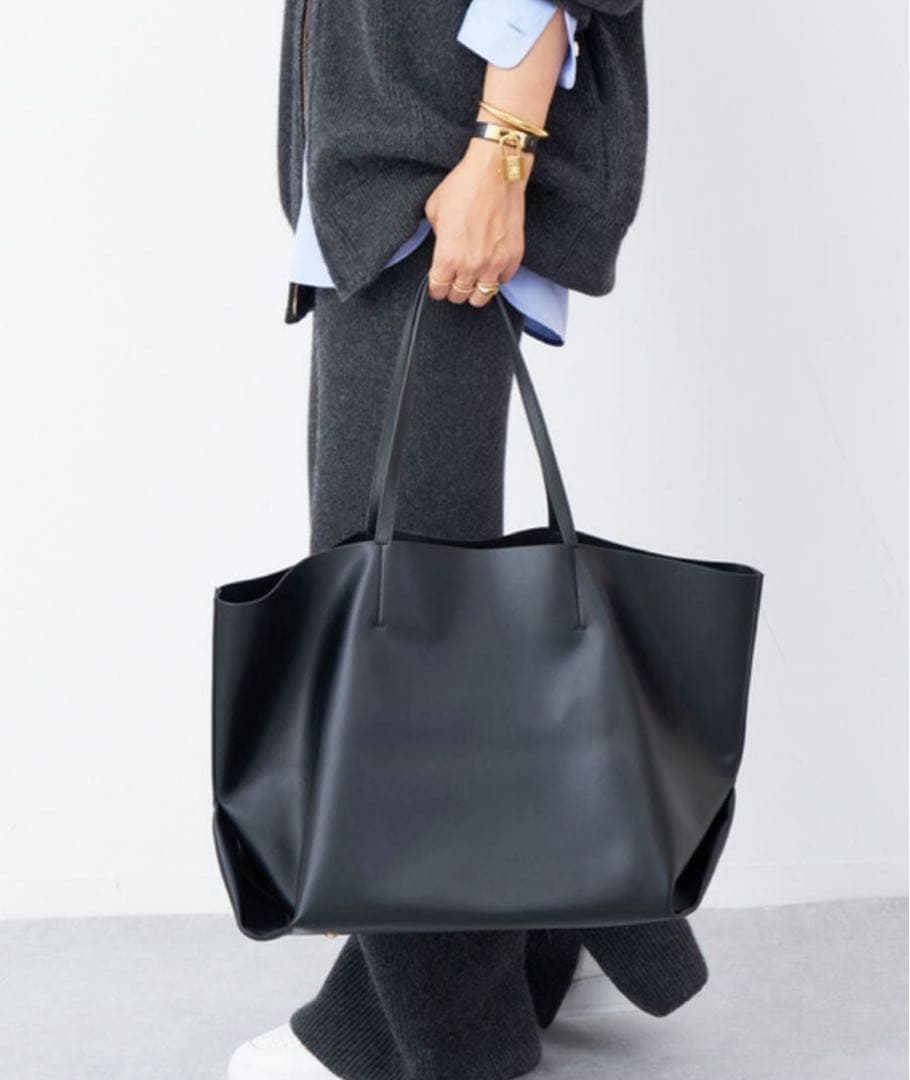 【美品】&MyuQ アンドミューク　TOTE BAG トート　ブラックA4