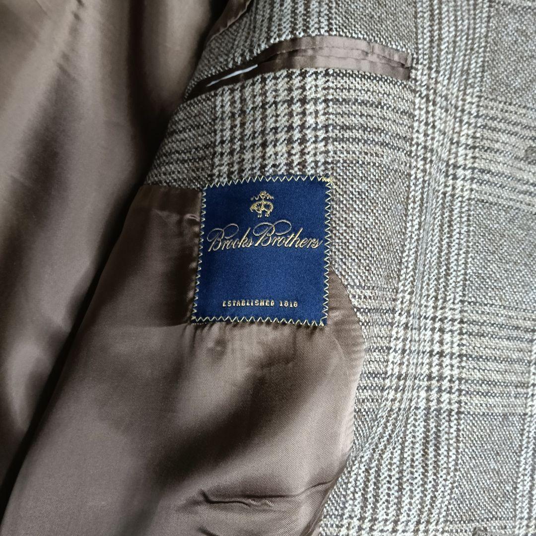 【美品】Brooks Brothers 高級ロロ・ピアーチェックチェスターコート