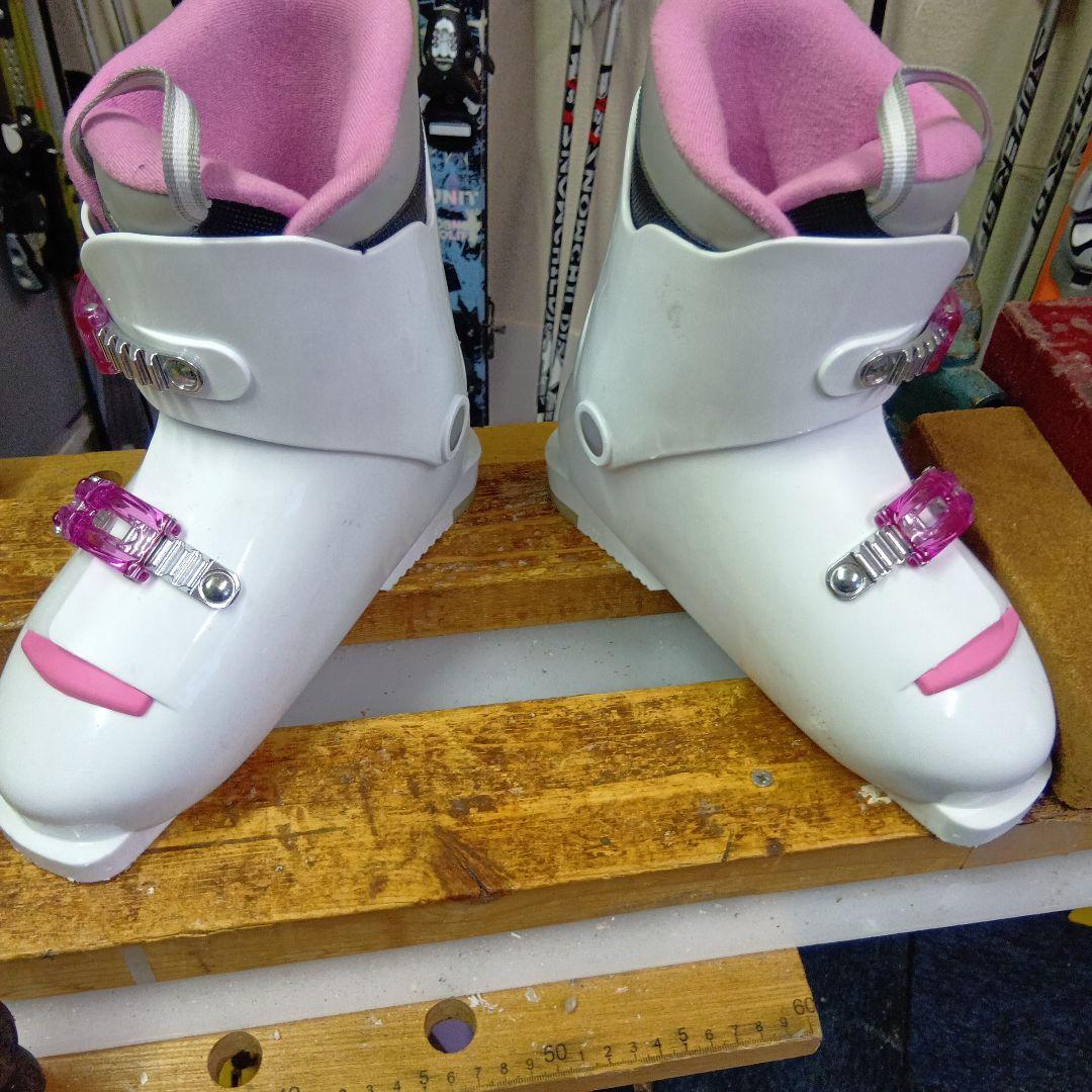 サロモン140cmメンテナス済 靴24cm、ストック付 ホットWAX済