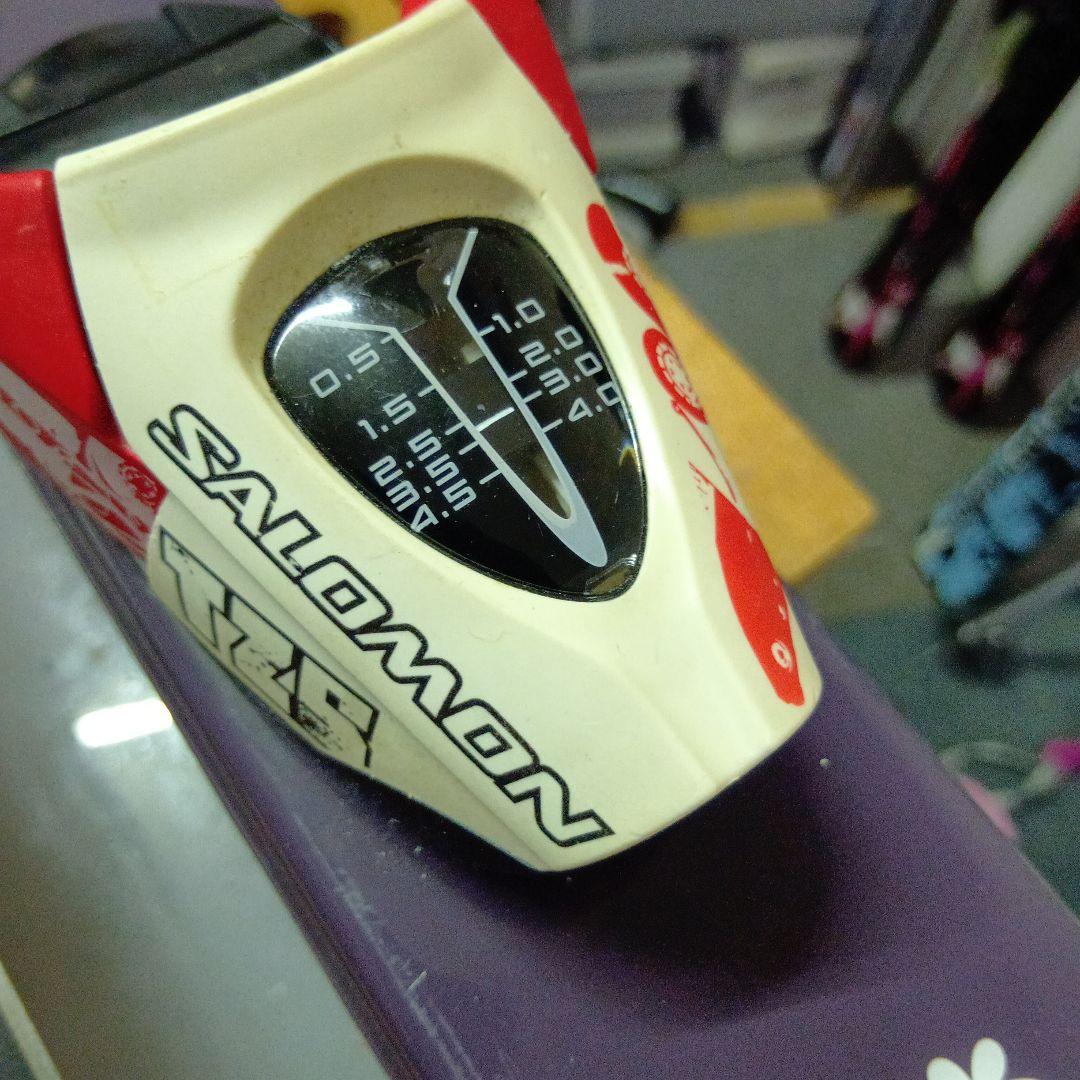 サロモン140cmメンテナス済 靴24cm、ストック付 ホットWAX済