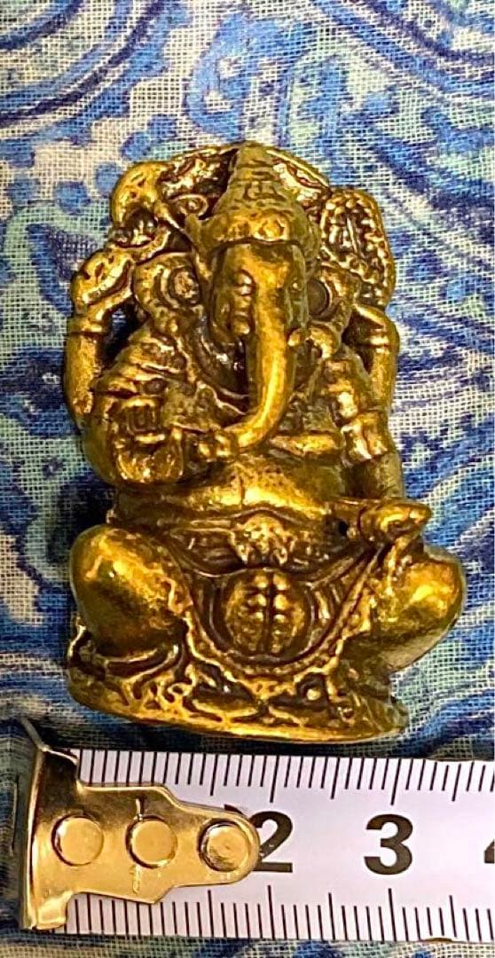 半端ない最強金運神！祈祷済み魂入り本場チベット製ガネーシャ　坐像　祈祷済み