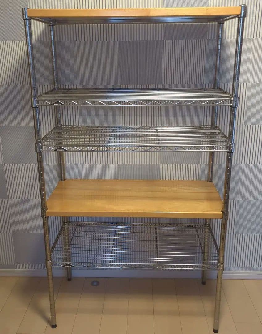 エレクター　スチール&ナチュラルウッドラック