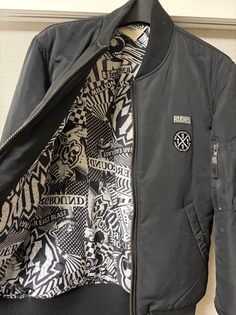 RUDIES ブラック MA-1ジャケット