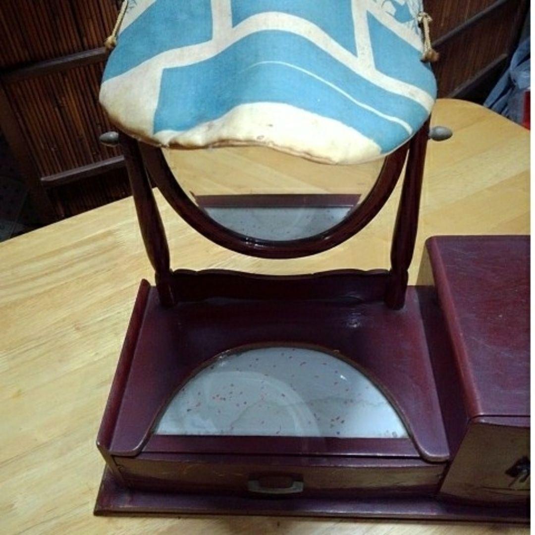 レトロ商品 和風化粧台 鏡付き