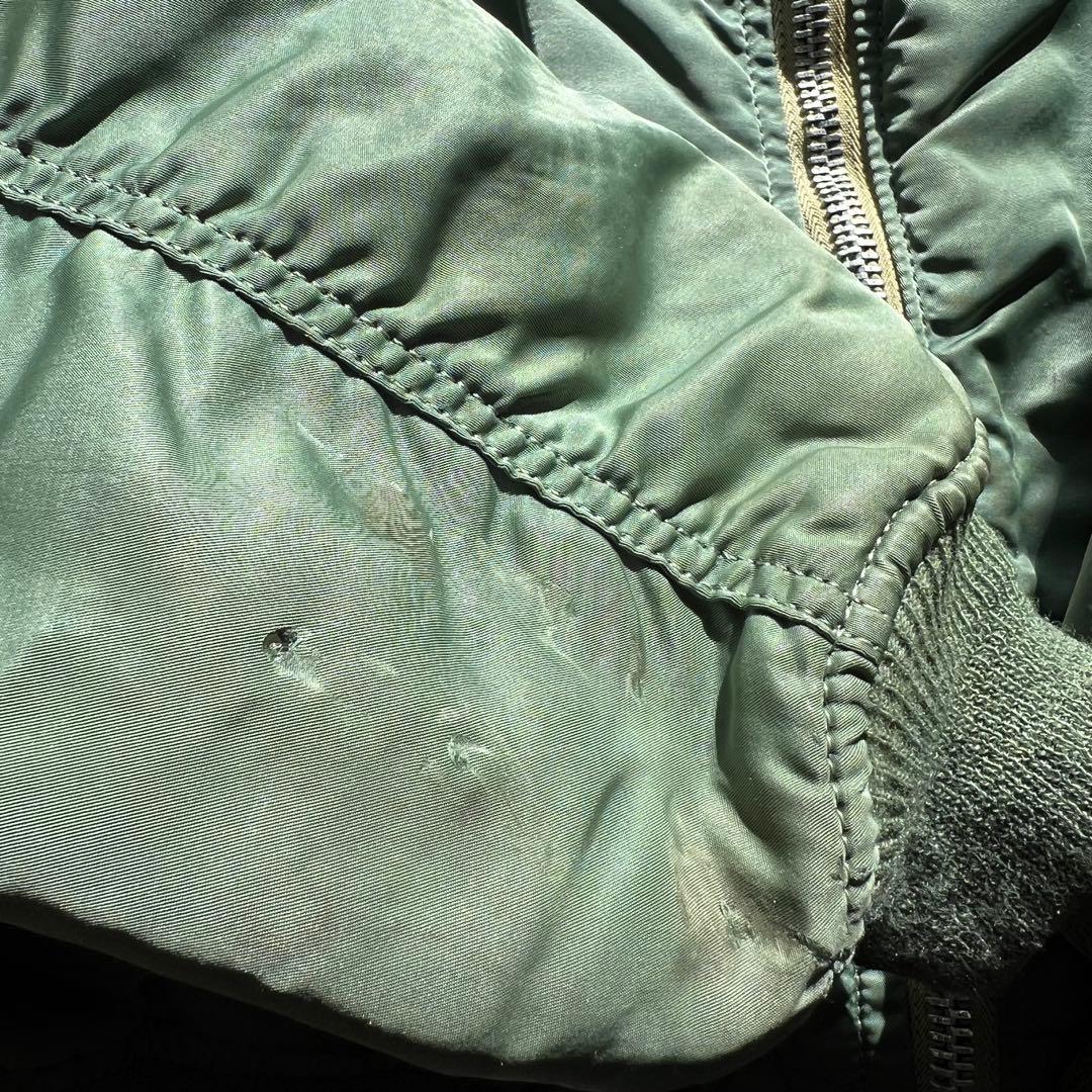 希少70s USA製 ALPHA アルファ MA-1フライトジャケット オリーブ