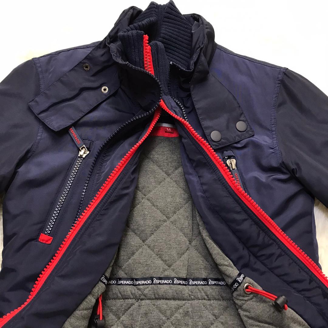 ESPERADO 中綿入りジャケット ドイツ 乗馬ブランド 袖口リブ ネイビー
