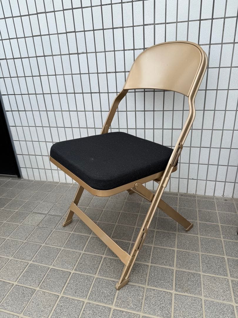① 【CLARIN 】フォールディングチェア 黒ゴールドP.F.S.購入