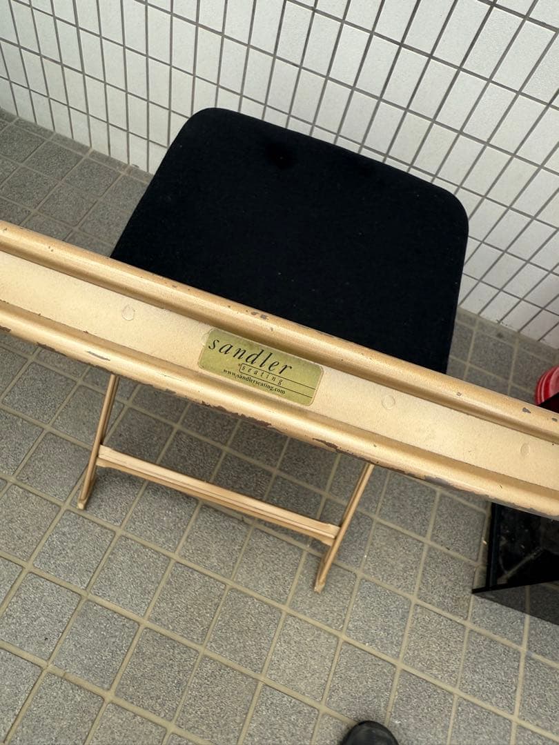 ① 【CLARIN 】フォールディングチェア 黒ゴールドP.F.S.購入