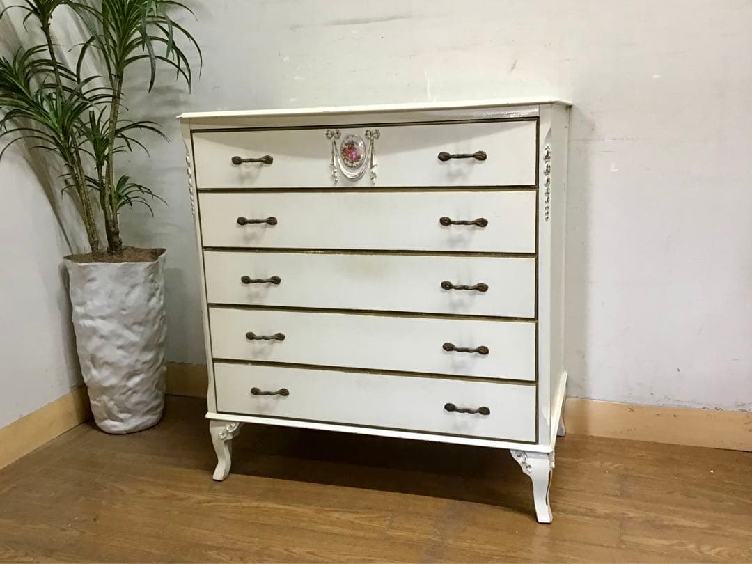 asdf☆管314☆イギリス製☆アンティーク☆1930年代☆5段チェスト